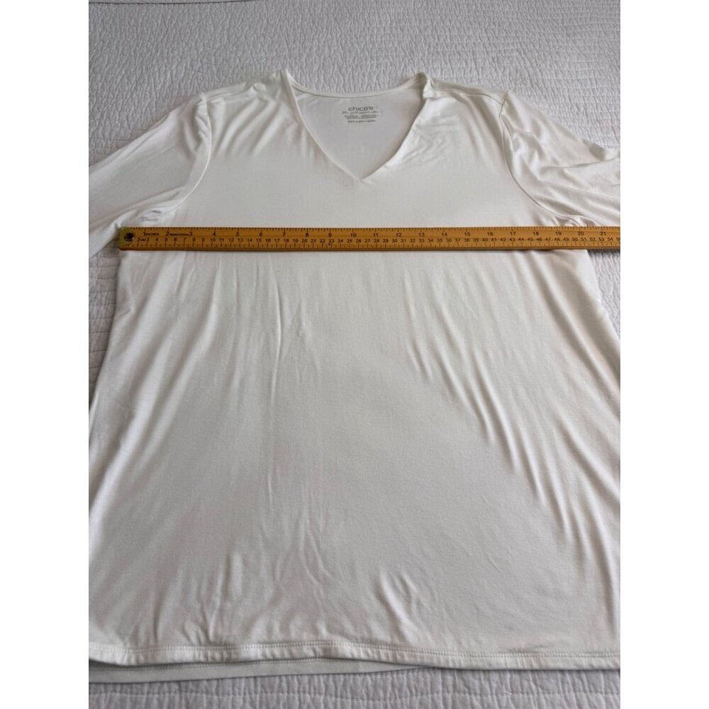 NWOT Chicos Set Pullover Stretchy Top & Cropped Linen Bottom SZ 3P/XL - Picture 12 of 13